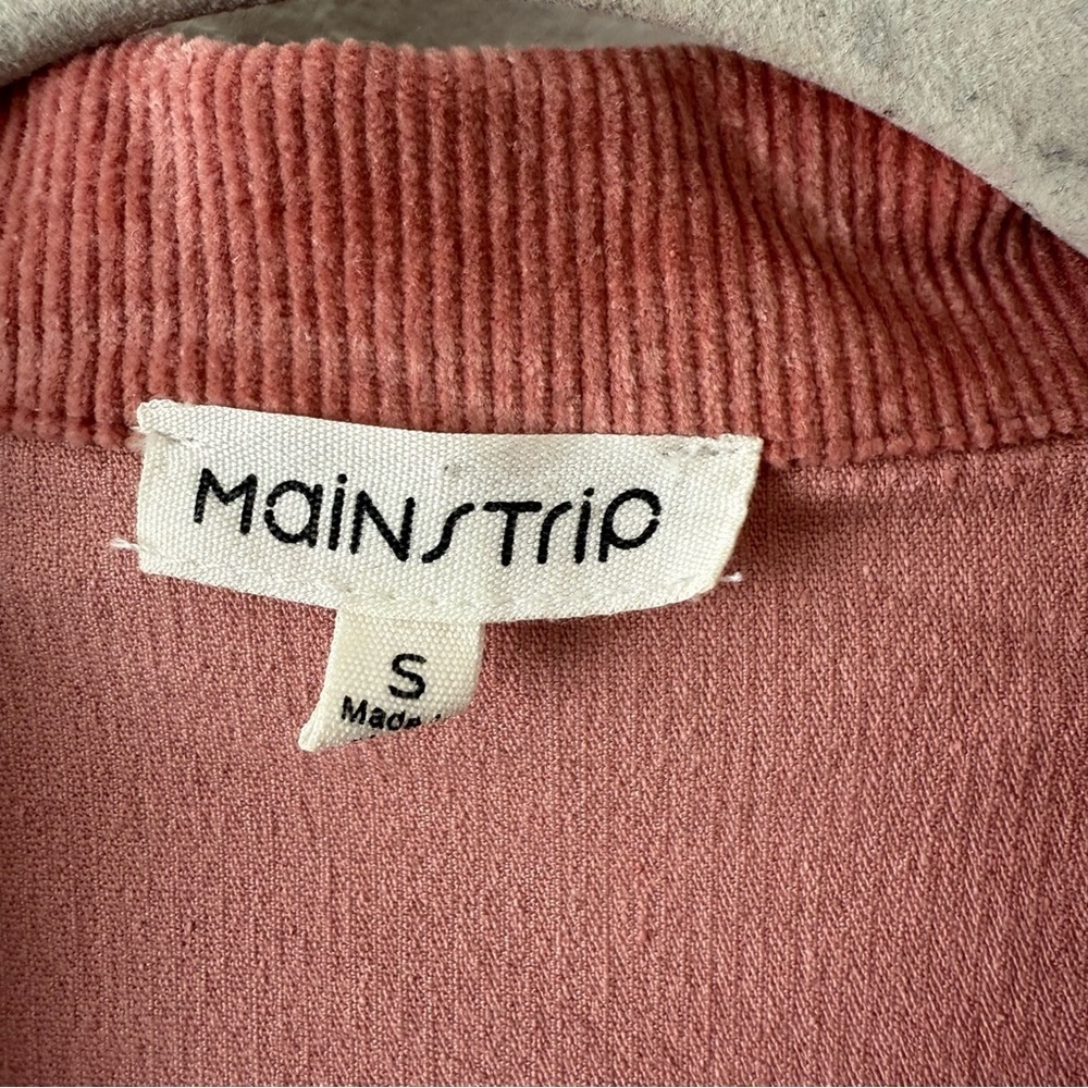Main Strip Dusty Rose Corduroy Shacket Button Front Size Small - Picture 4 of 9